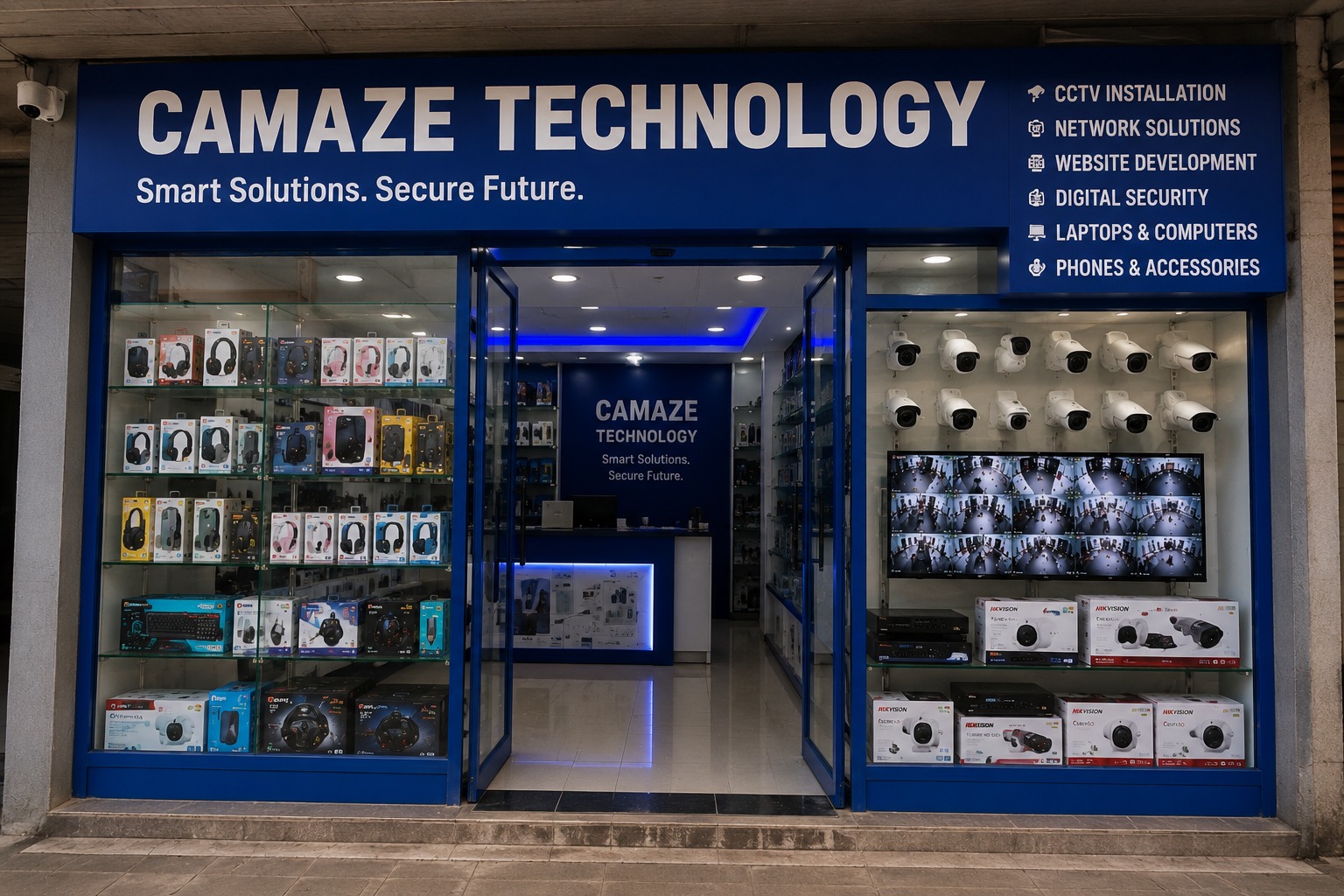 The Camaze Technology storefront in Chichwa CBD, Kisumu